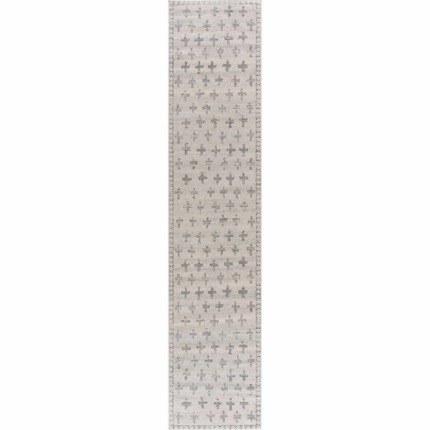 Tigris Swiss Cross Ivory&Gray Area Rug - Clearance - Tree of Life