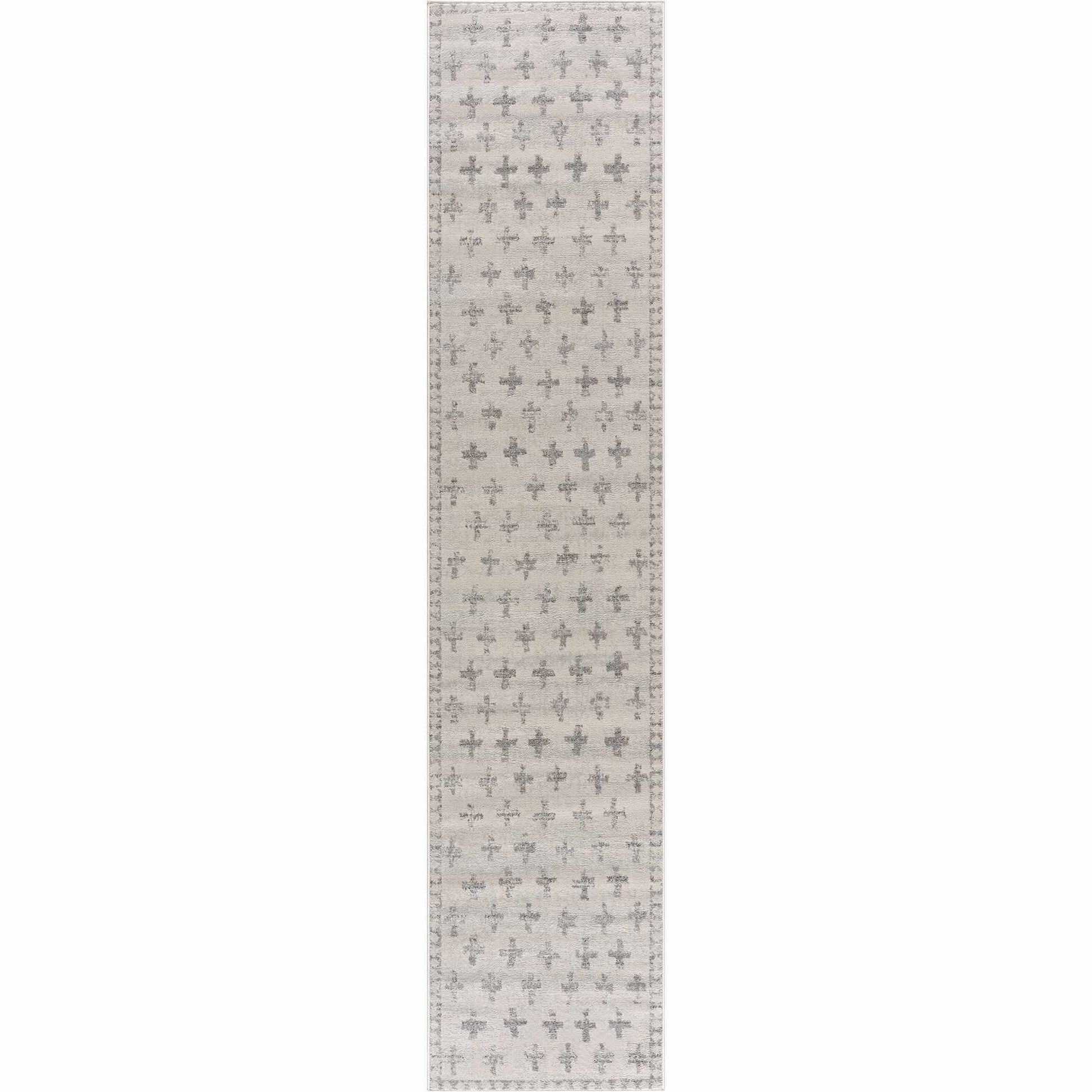 Tigris Swiss Cross Ivory&Gray Area Rug - Clearance - Tree of Life