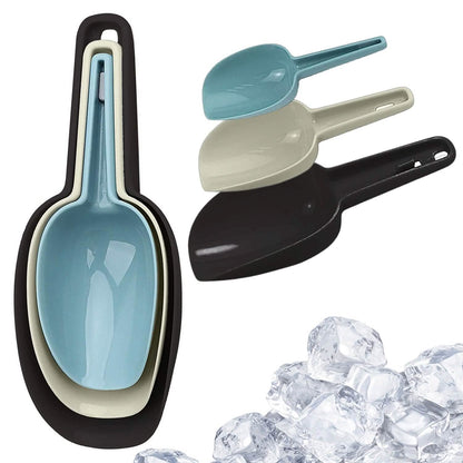 3-Pack: Multi-purpose Plastic Kitchen Bar Ice, Flour, Dry Fruits, Candy, PopCorn, Food, Coffee Scoop Set - Tree of Life