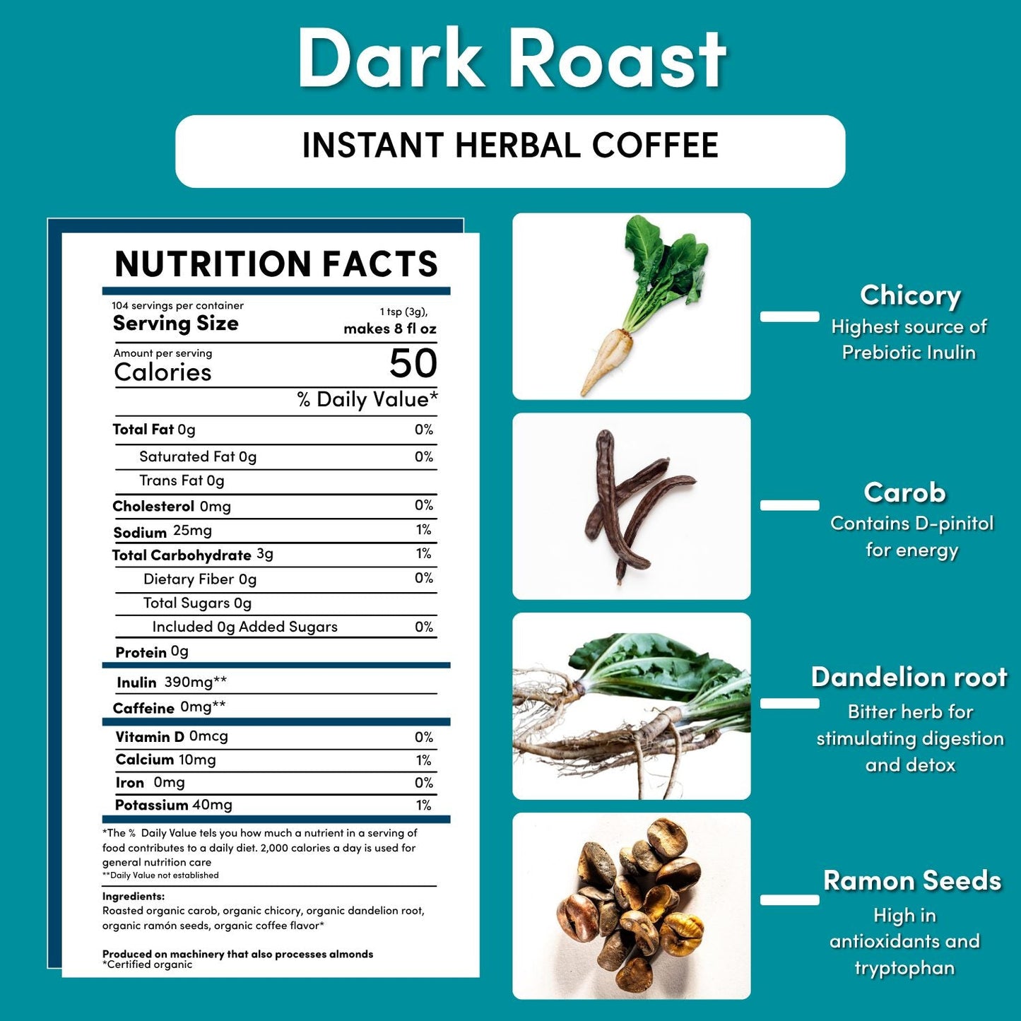 Instant Dandelion Herbal Coffee - Tree of Life