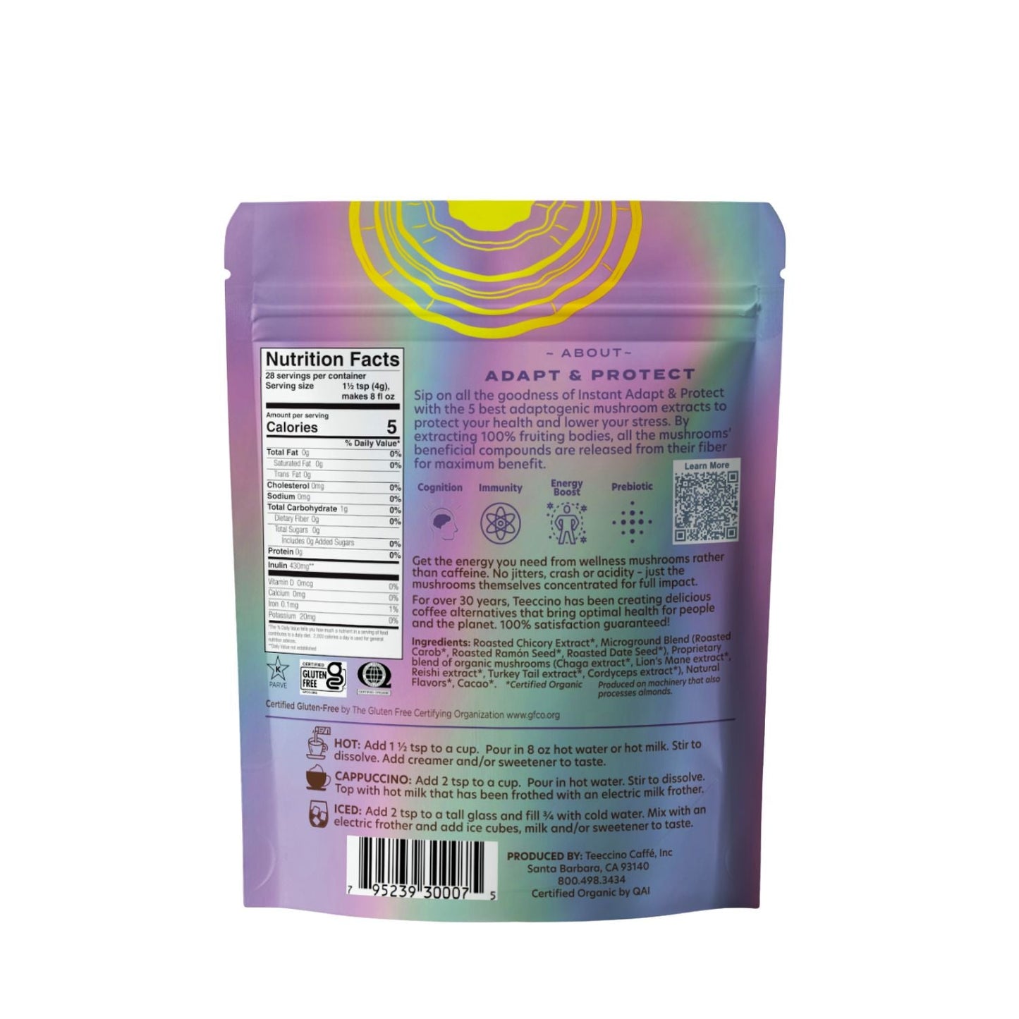 Miraculous Mushrooms® Adapt & Protect Instant Herbal Coffee - Tree of Life