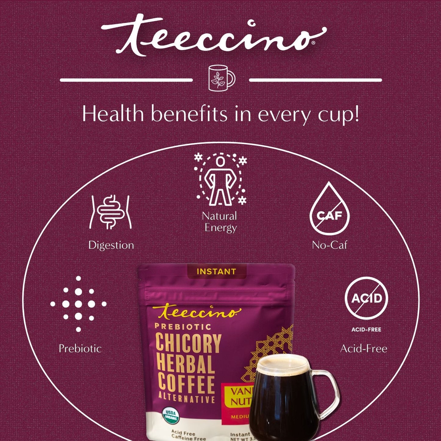 Instant Vanilla Nut Herbal Coffee - Tree of Life