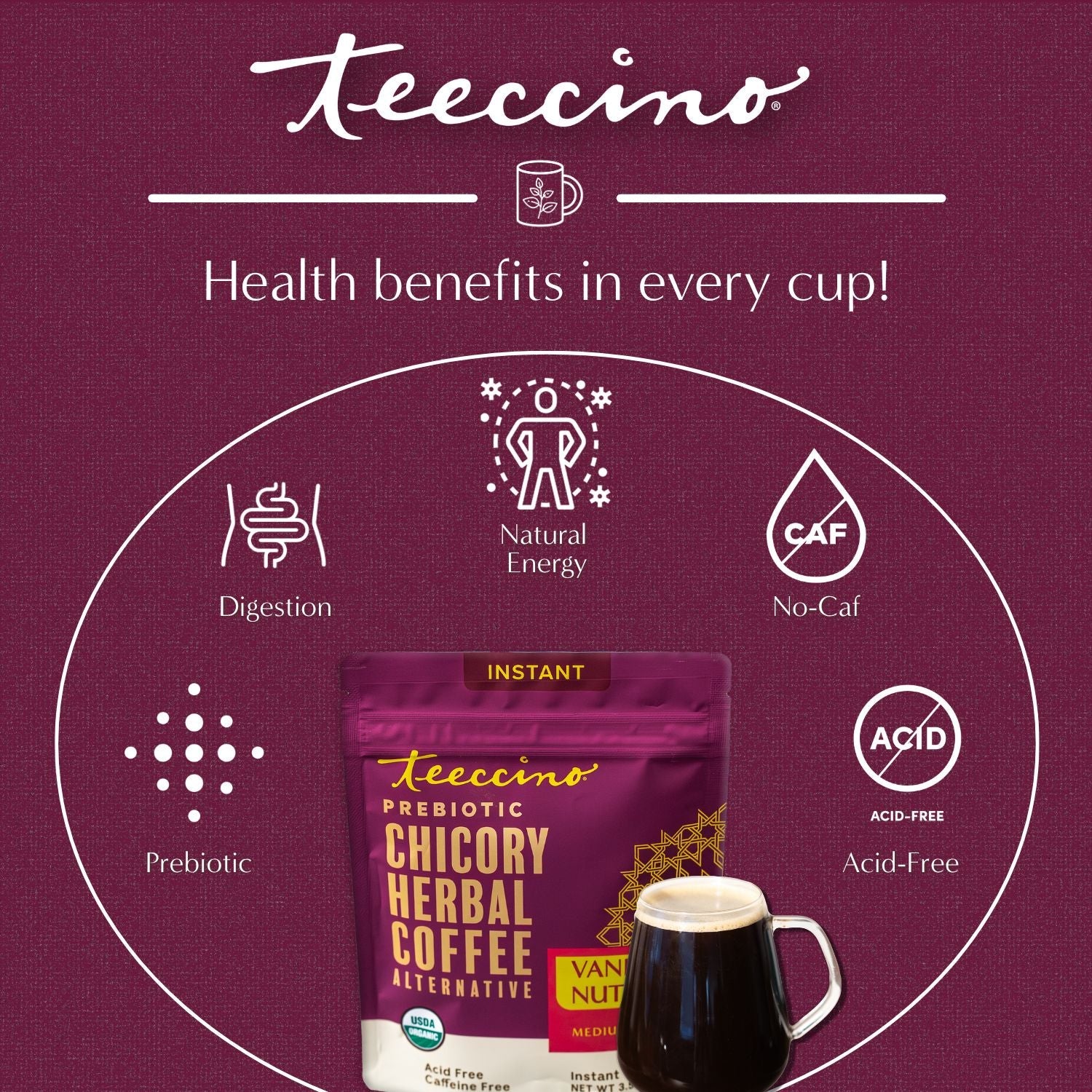 Instant Vanilla Nut Herbal Coffee - Tree of Life