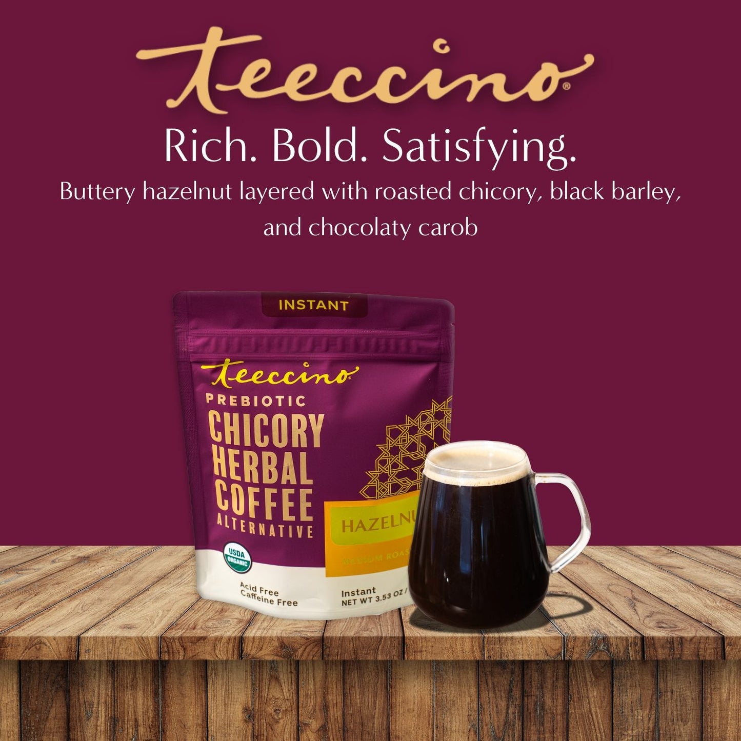Instant Hazelnut Herbal Coffee - Tree of Life