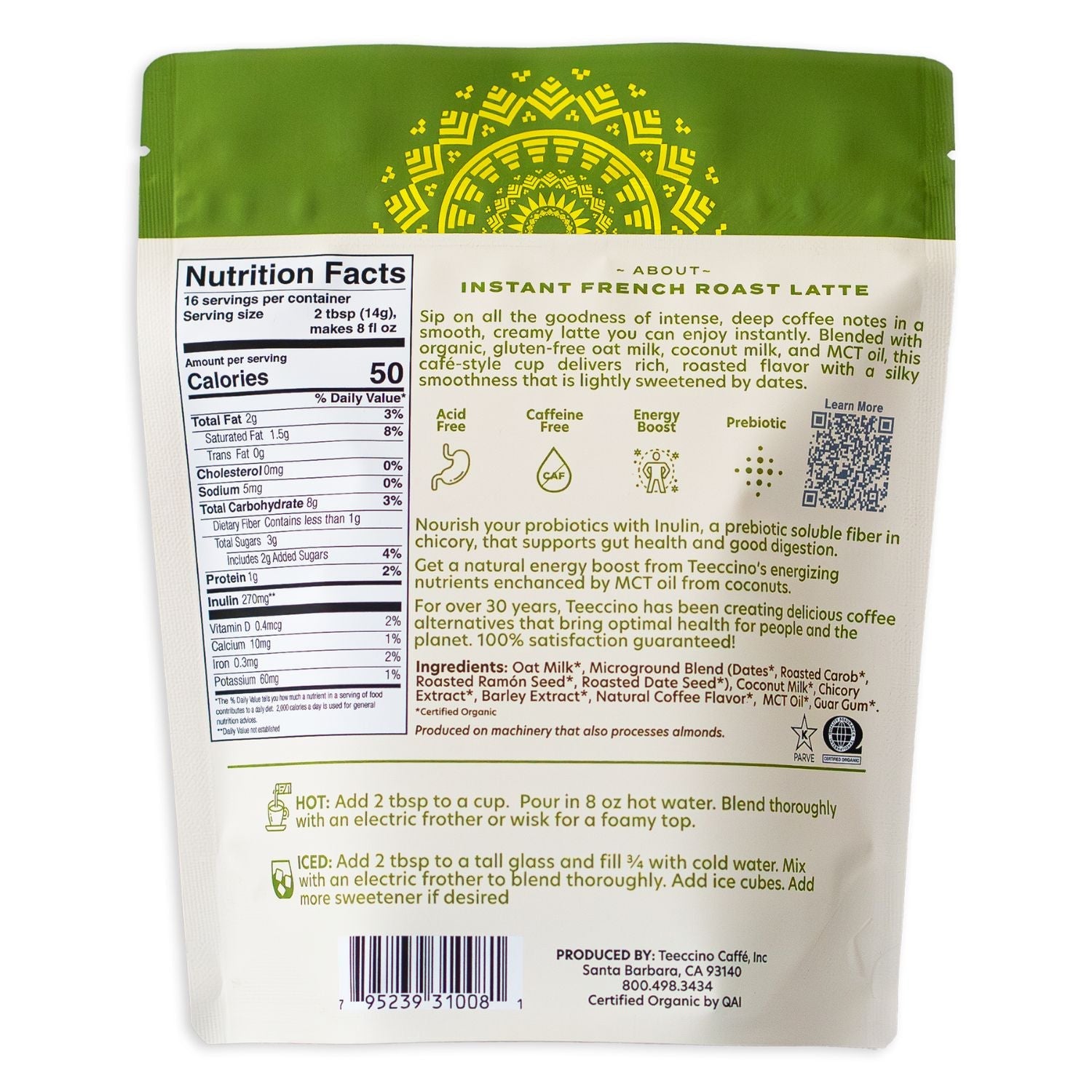 Instant French Roast Herbal Latte - Tree of Life