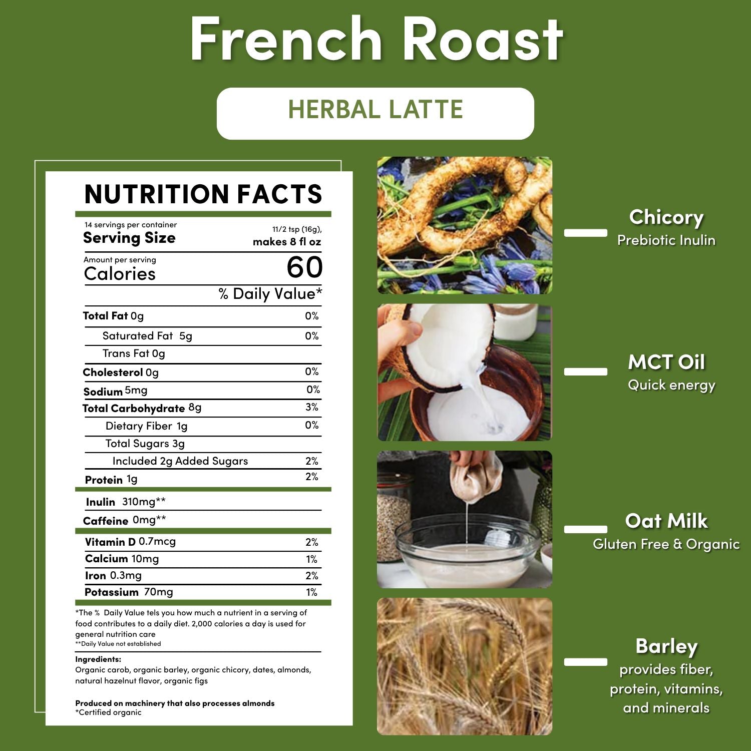 Instant French Roast Herbal Latte - Tree of Life