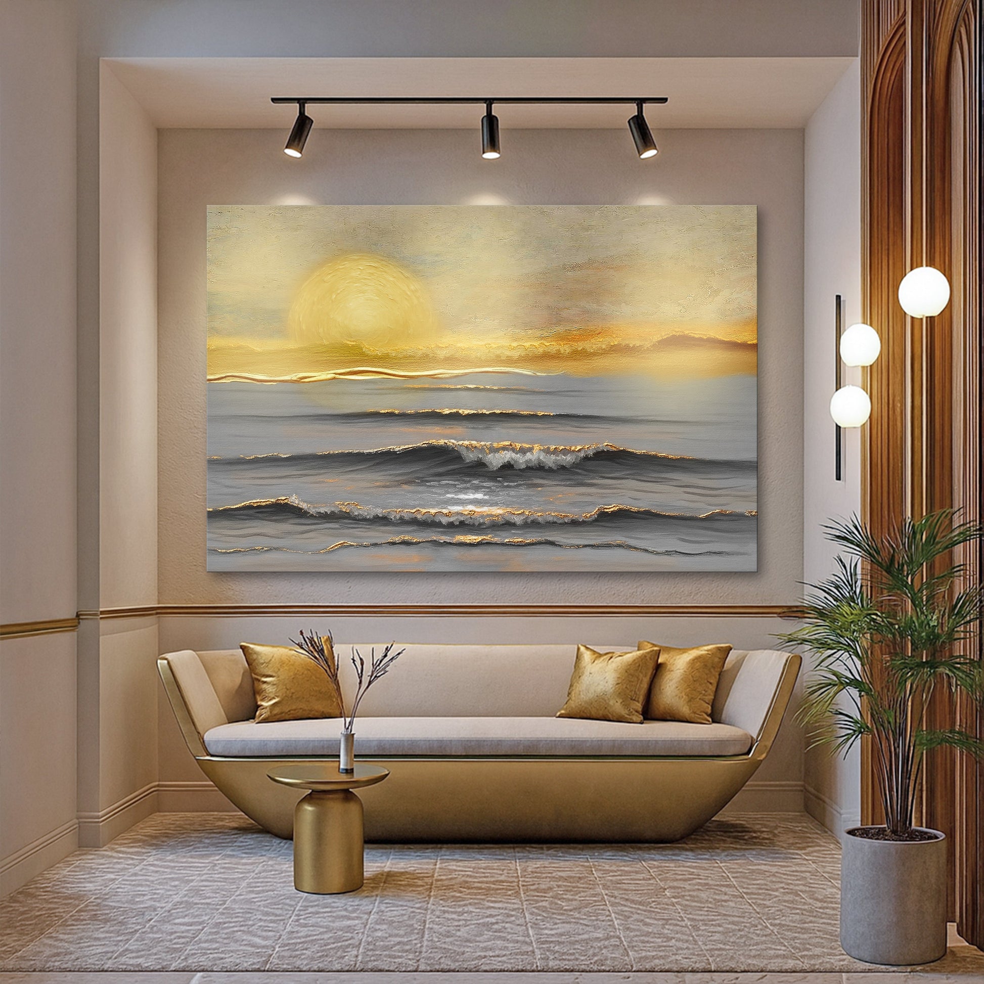 Golden Horizon Calm Wall Art - Tree of Life