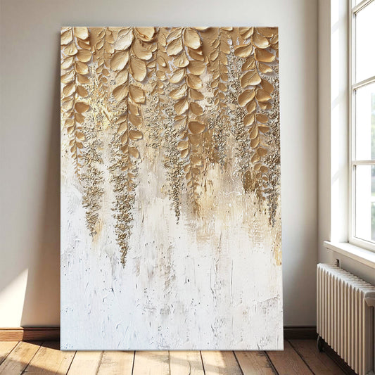 Golden Wisteria Wall Art - Tree of Life