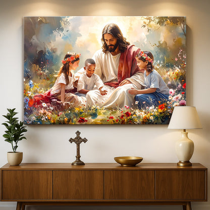 Jesus With Children Faith Wall Art IX - Tree of Life
