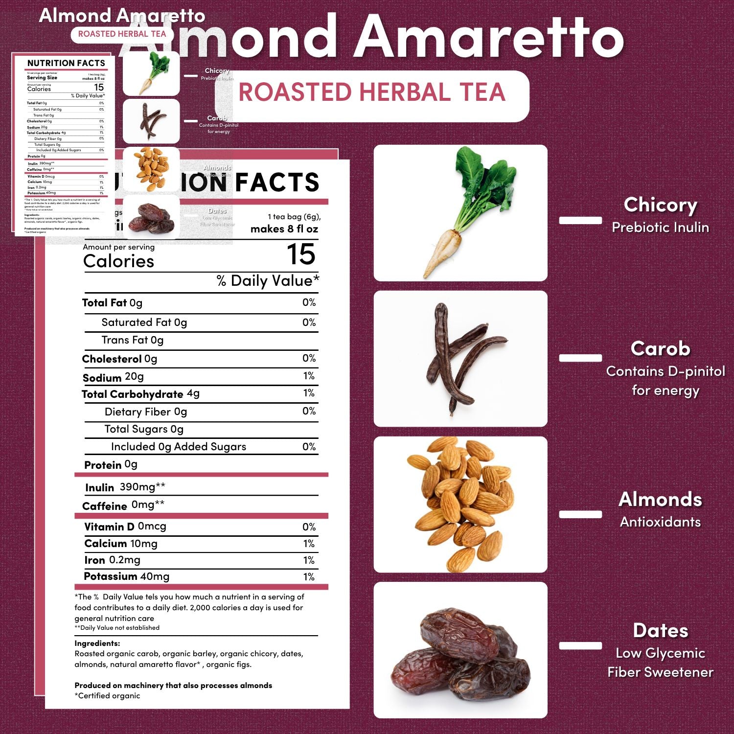 Almond Amaretto Roasted Herbal Tea - Tree of Life