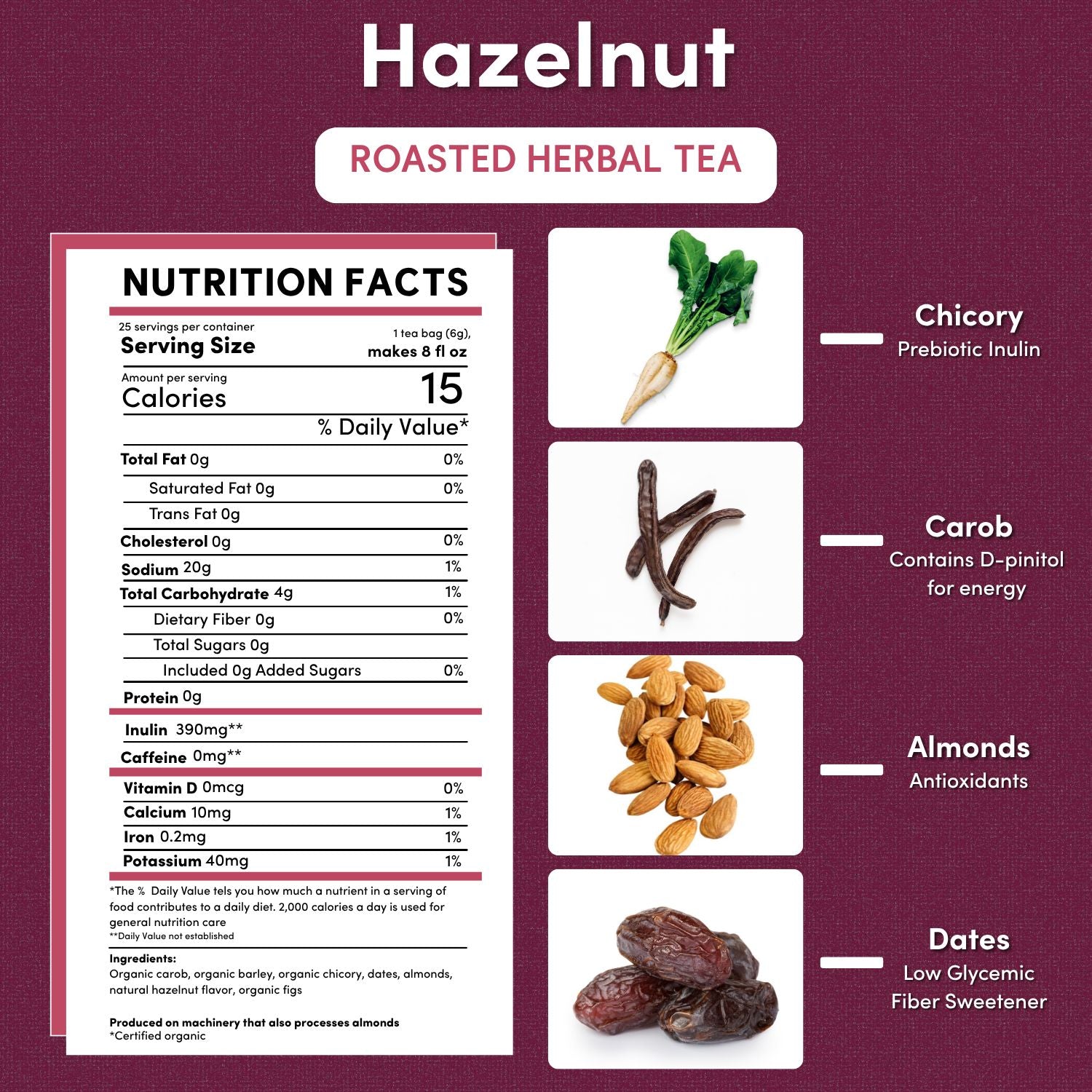 Hazelnut Roasted Herbal Tea - Tree of Life