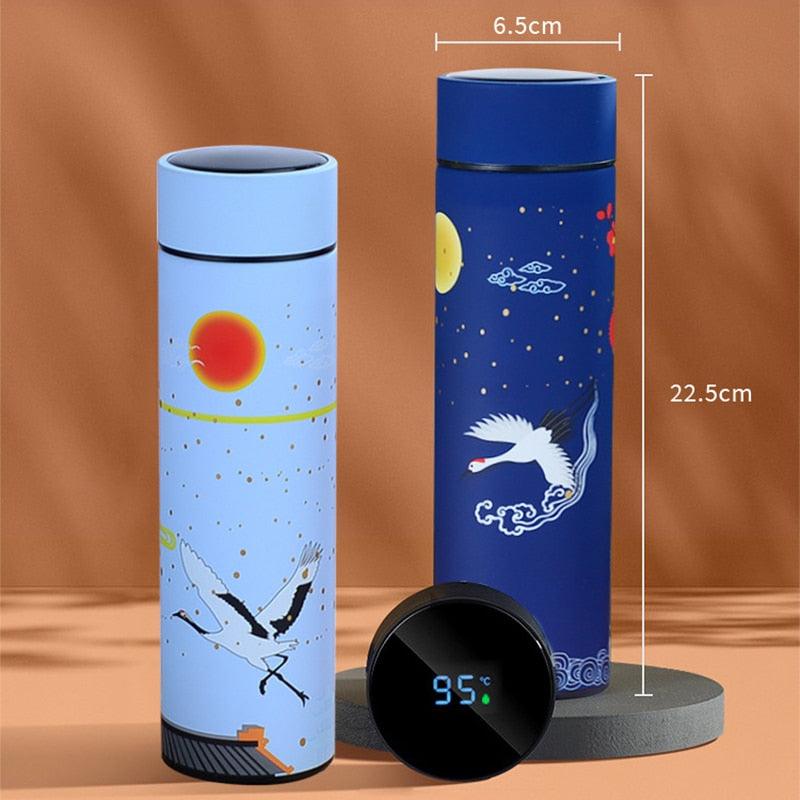 450mln Style Intelligent Thermos Bottle Classical Style Touch Display Stainless Steel Vacuum Flask Mug Water Bottles Temperature Display Insulated Vacuum Insulated 304 Stainless Steel Water Bottle Heat Resistant Insulated  Water Bottle - Tree of Life