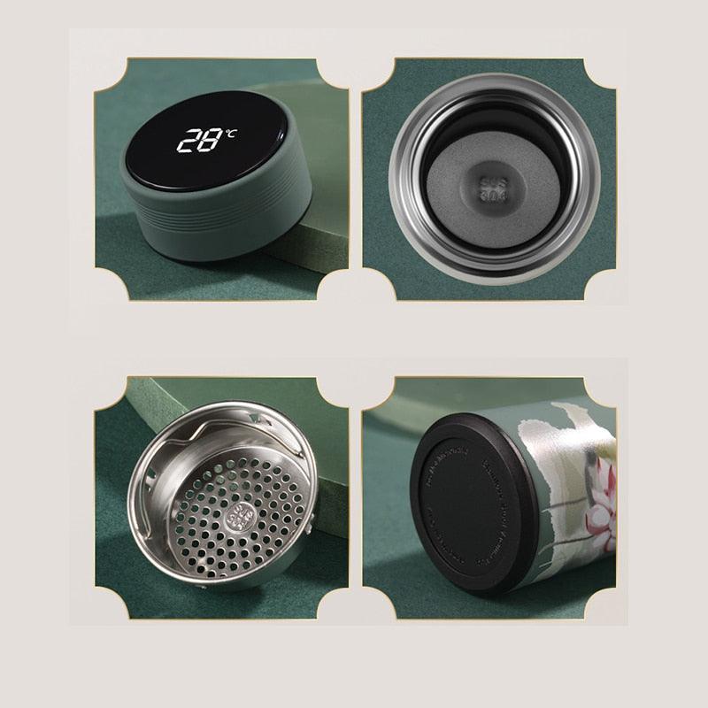 450mln Style Intelligent Thermos Bottle Classical Style Touch Display Stainless Steel Vacuum Flask Mug Water Bottles Temperature Display Insulated Vacuum Insulated 304 Stainless Steel Water Bottle Heat Resistant Insulated  Water Bottle - Tree of Life