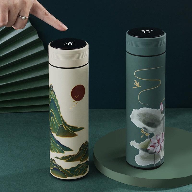450mln Style Intelligent Thermos Bottle Classical Style Touch Display Stainless Steel Vacuum Flask Mug Water Bottles Temperature Display Insulated Vacuum Insulated 304 Stainless Steel Water Bottle Heat Resistant Insulated  Water Bottle - Tree of Life