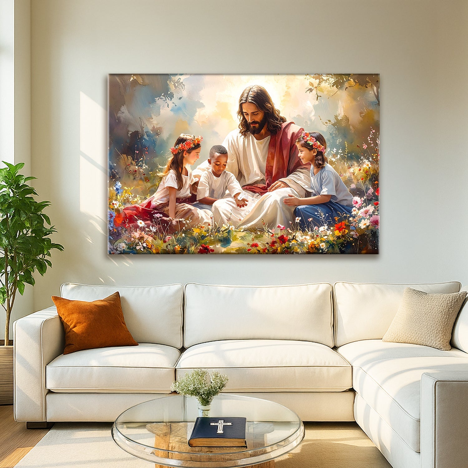 Jesus With Children Faith Wall Art IX - Tree of Life