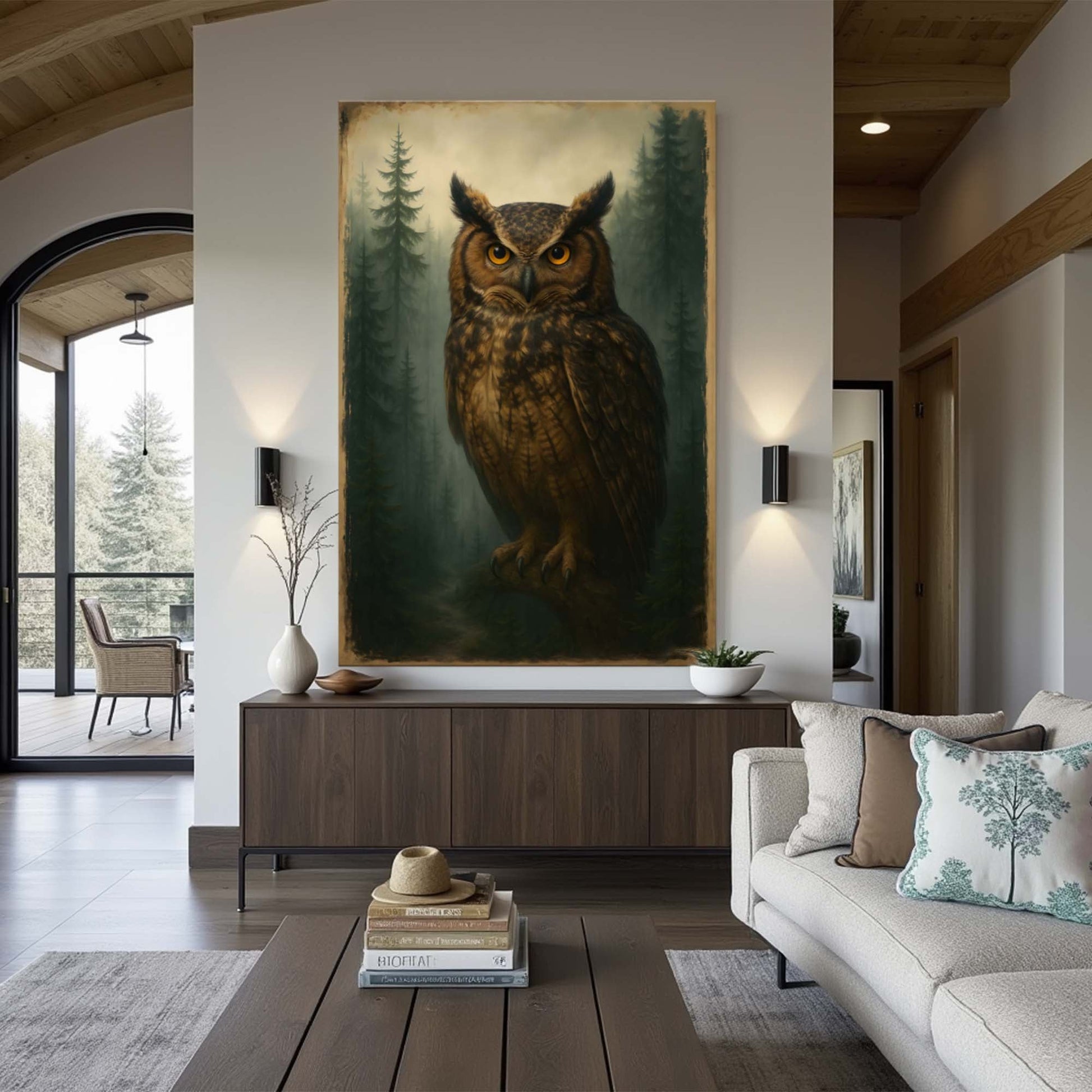 Watcher Of The Woods Owl Wall Art - Tree of Life