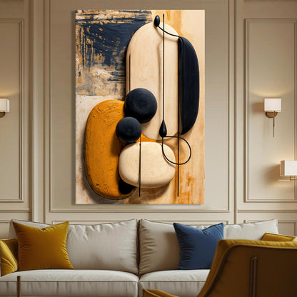 Orange Abstract Harmony Wall Art - Tree of Life