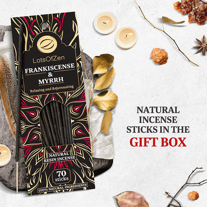 Frankincense and Myrrh Incense Sticks (70 Pack) - Tree of Life
