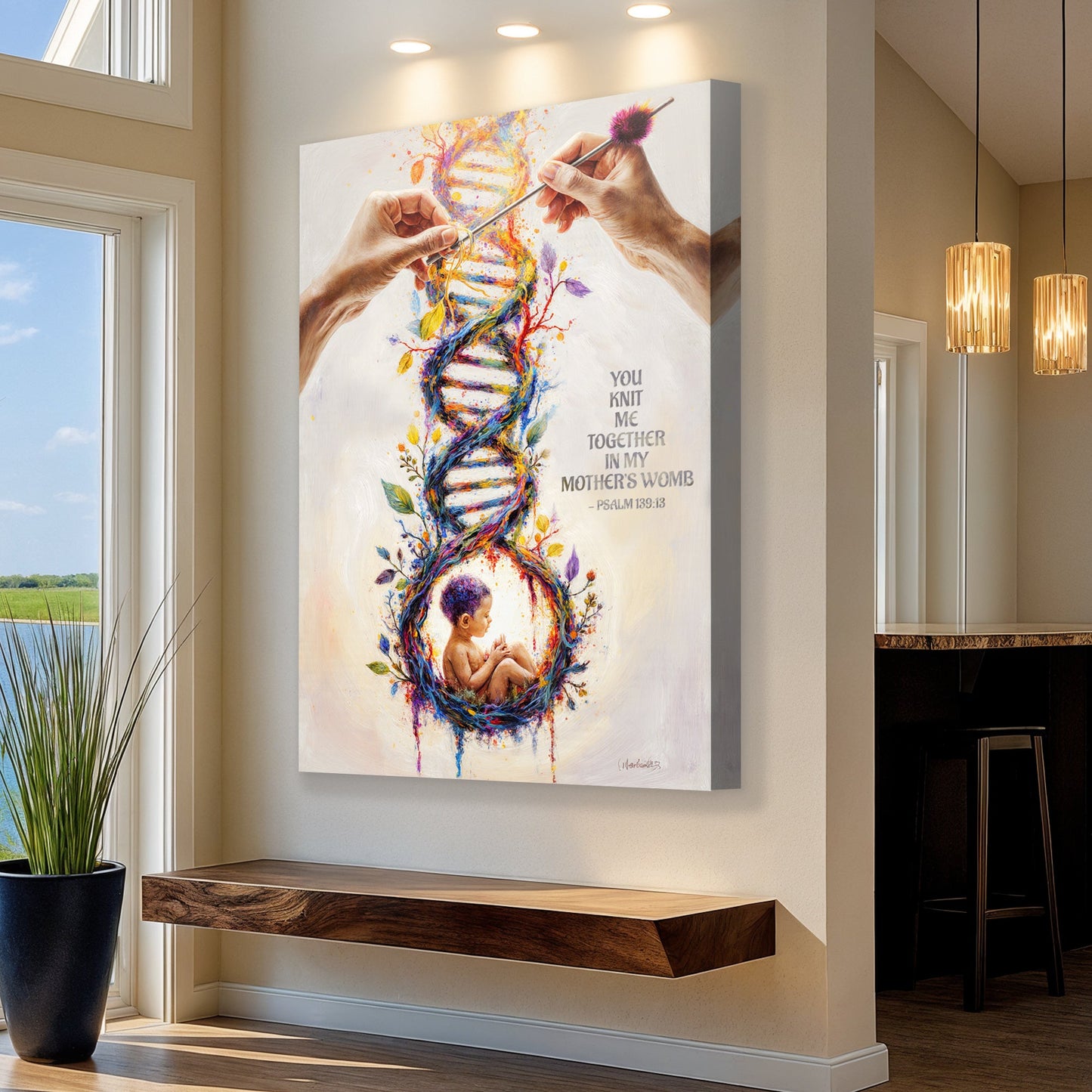 Psalm 139:13 - For You Knit Me In My Mother's Womb Faith Sign - Tree of Life