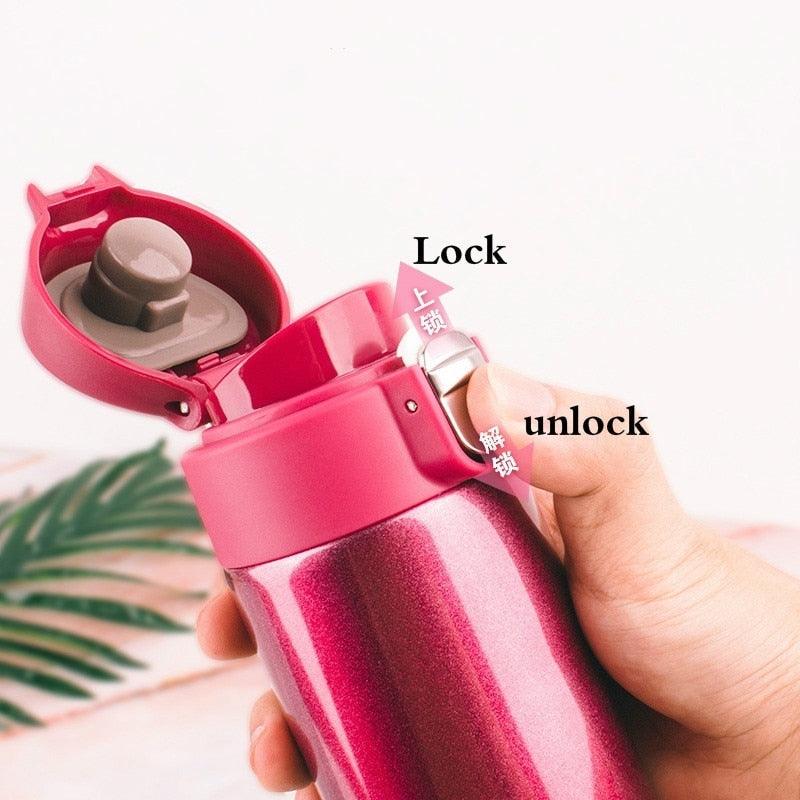 500ML Stainless Steel Bouncing Cover Vacuum Flask Thermos Cup Coffee Tea Milk Bottle vacuum flask 500ml Stainless Steel Water Bottle Leak-Proof Bounce Cover Home Office Water Bottle - Tree of Life