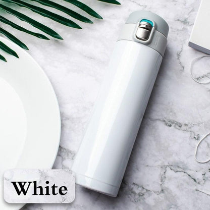 500ML Stainless Steel Bouncing Cover Vacuum Flask Thermos Cup Coffee Tea Milk Bottle vacuum flask 500ml Stainless Steel Water Bottle Leak-Proof Bounce Cover Home Office Water Bottle - Tree of Life