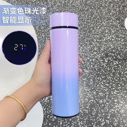 500ml Stainless Steel Intelligent Insulation Water Bottle Vacuum Bottle Insulation Touch Intelligent Temperature Display  Intelligent Touch Display Temperature 304 Stainless Steel Thermos Water Bottle - Tree of Life