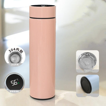 500ml Stainless Steel Intelligent Insulation Water Bottle Vacuum Bottle Insulation Touch Intelligent Temperature Display  Intelligent Touch Display Temperature 304 Stainless Steel Thermos Water Bottle - Tree of Life