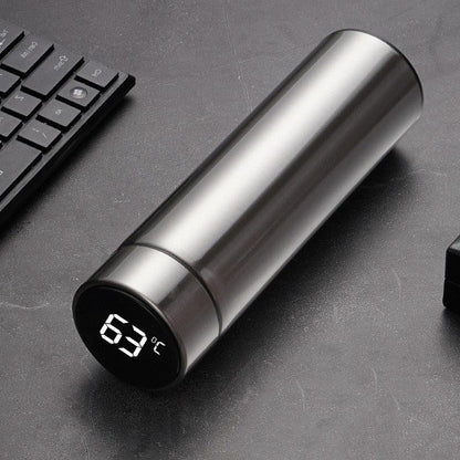 500ml Stainless Steel Intelligent Insulation Water Bottle Vacuum Bottle Insulation Touch Intelligent Temperature Display  Intelligent Touch Display Temperature 304 Stainless Steel Thermos Water Bottle - Tree of Life