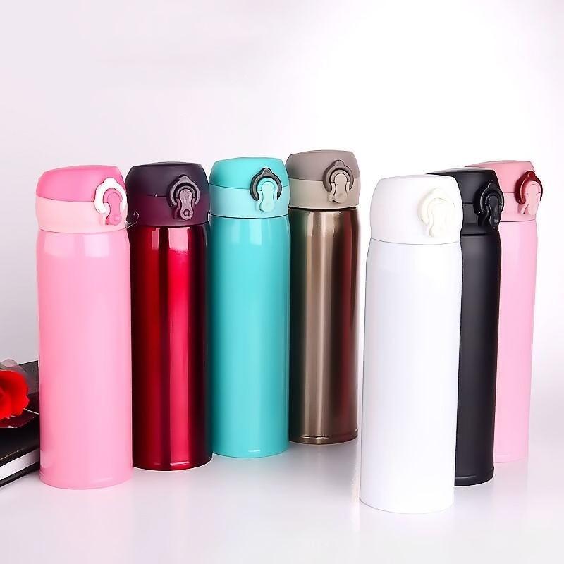 500ml Stainless Steel Thermos Coffee Mug Water Bottle Portable Vacuum Stainless Steel Bouncing Lid Vacuum Flask Custom Starry Sky Cold Insulation Bottle Business Gift Creative Insulated Water Bottle - Tree of Life