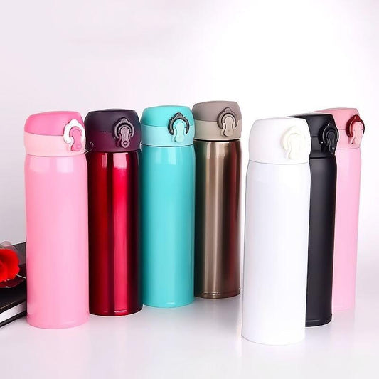500ml Stainless Steel Thermos Coffee Mug Water Bottle Portable Vacuum Stainless Steel Bouncing Lid Vacuum Flask Custom Starry Sky Cold Insulation Bottle Business Gift Creative Insulated Water Bottle - Tree of Life