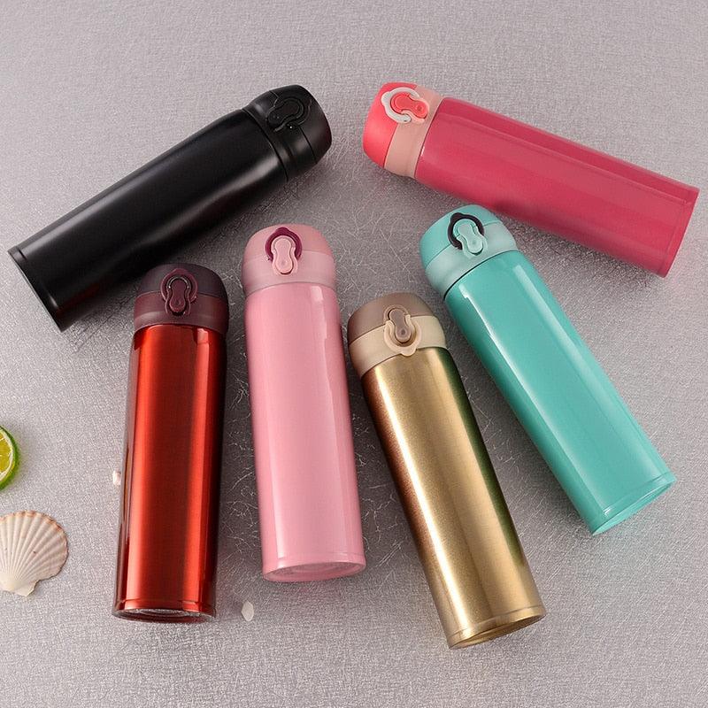 500ml Stainless Steel Thermos Coffee Mug Water Bottle Portable Vacuum Stainless Steel Bouncing Lid Vacuum Flask Custom Starry Sky Cold Insulation Bottle Business Gift Creative Insulated Water Bottle - Tree of Life