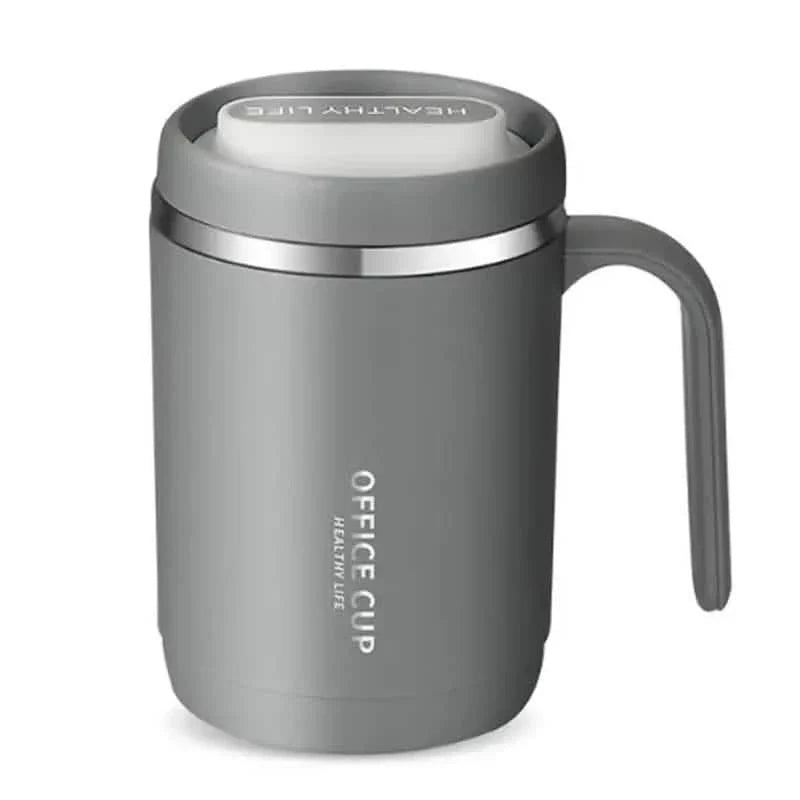 500ml Water Cup with Cover Sealing Silicone Ring Double-layer Leak-proof Drink Water Handle Stainless Coffee Insulated Cup - Tree of Life