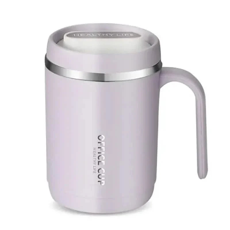 500ml Water Cup with Cover Sealing Silicone Ring Double-layer Leak-proof Drink Water Handle Stainless Coffee Insulated Cup - Tree of Life
