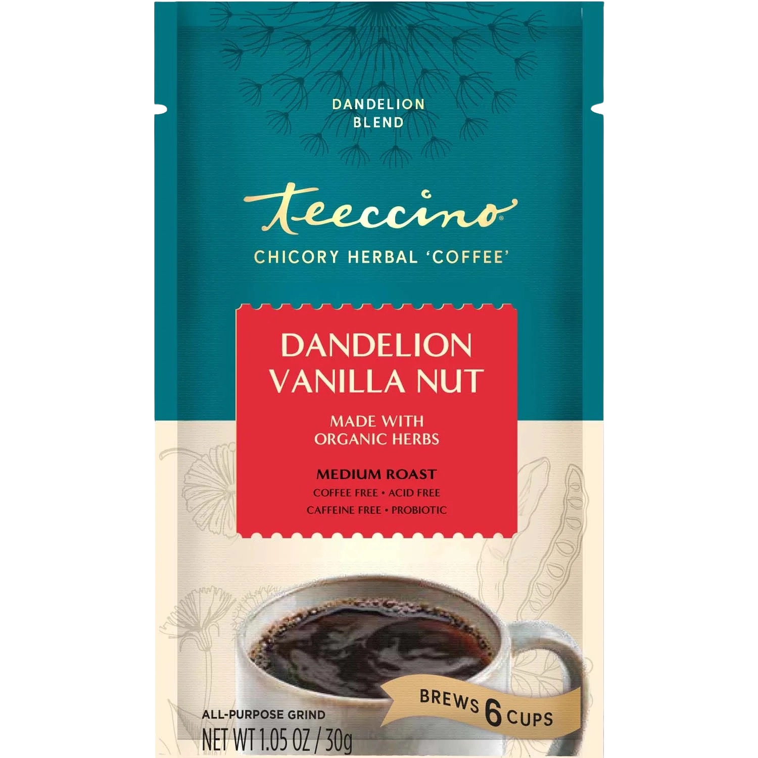 Dandelion Vanilla Nut Herbal Coffee - Tree of Life