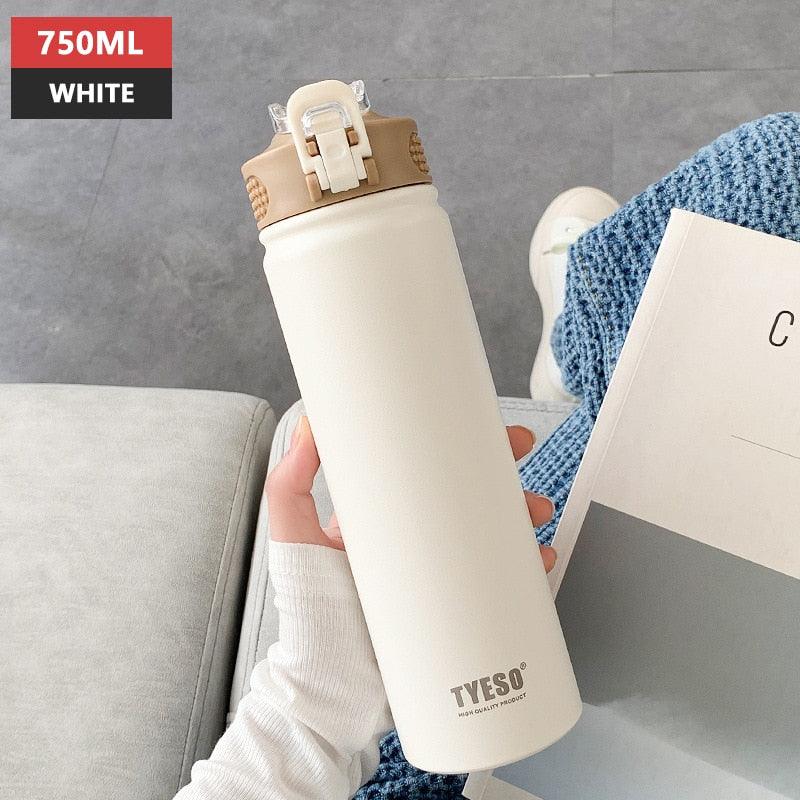 530ml/750ml Thermos Mug with Straw Stainless Steel Thermal Insulation Straight Cup Thermal Water Bottle Thermos Water Bottle - Tree of Life