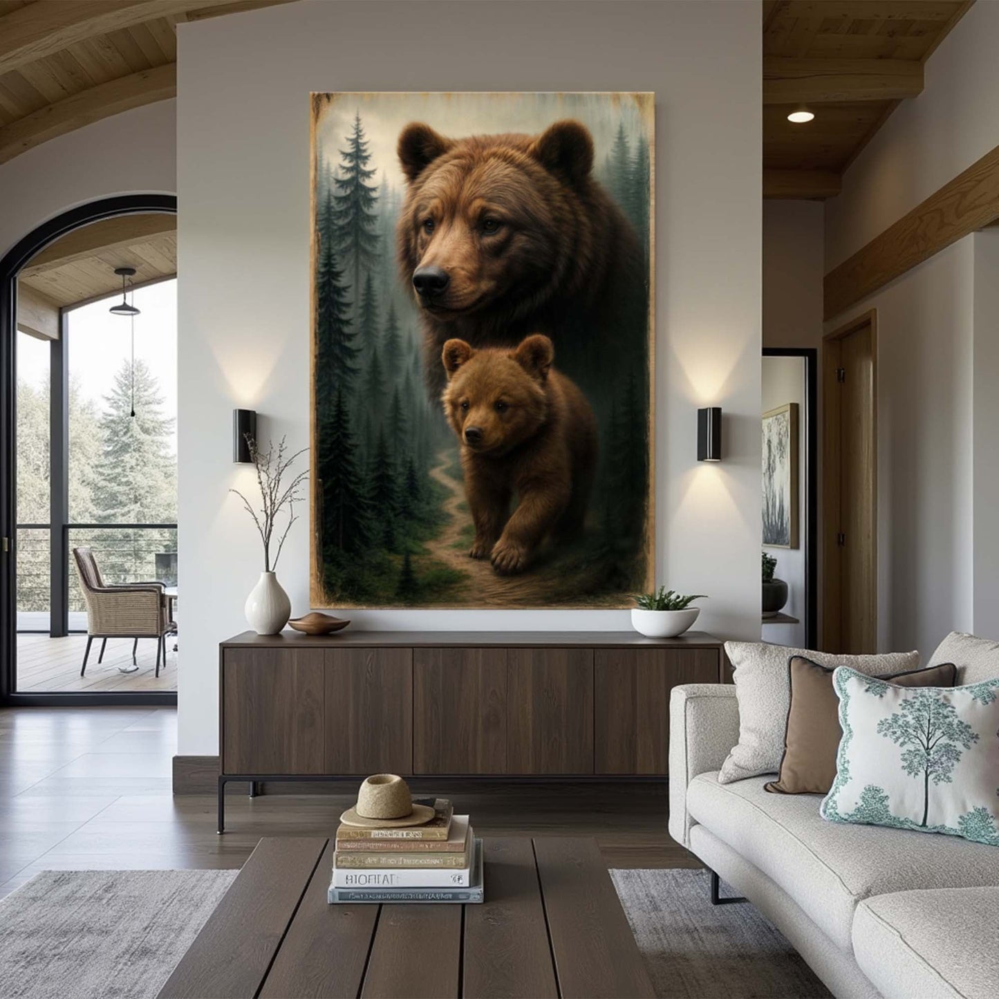 Path of the Wild Kin Bear and Cub Wall Art - Tree of Life