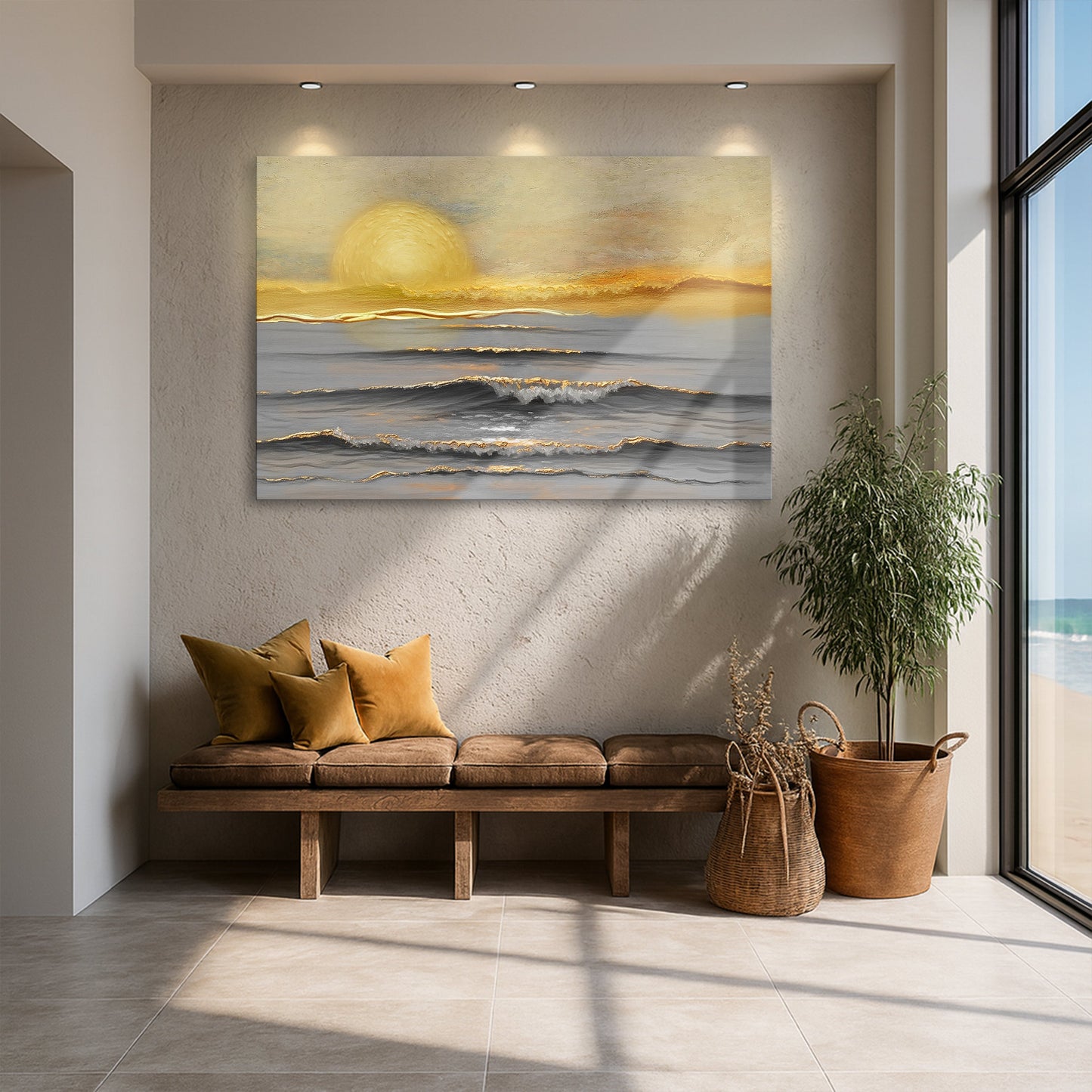 Golden Horizon Calm Wall Art - Tree of Life