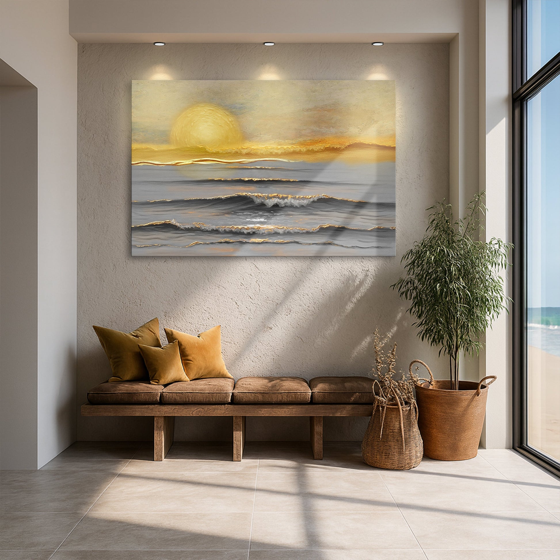 Golden Horizon Calm Wall Art - Tree of Life