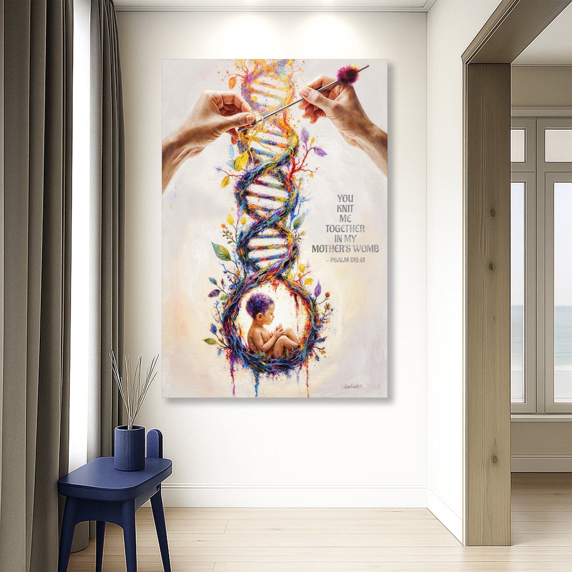 Psalm 139:13 - For You Knit Me In My Mother's Womb Faith Sign - Tree of Life