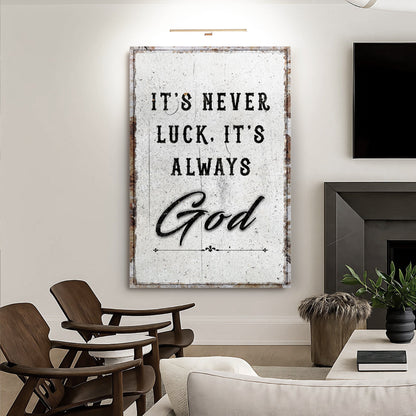 It's Never Luck, It's Always God Faith Wall Art - Tree of Life