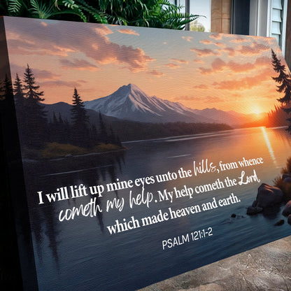 Psalm 121:1-2 - A Song Of Ascents Faith Wall Sign - Tree of Life