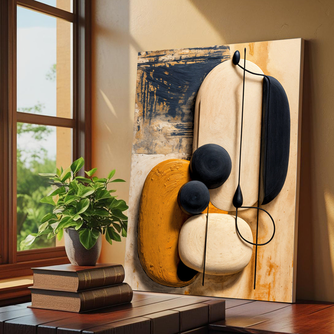 Orange Abstract Harmony Wall Art - Tree of Life