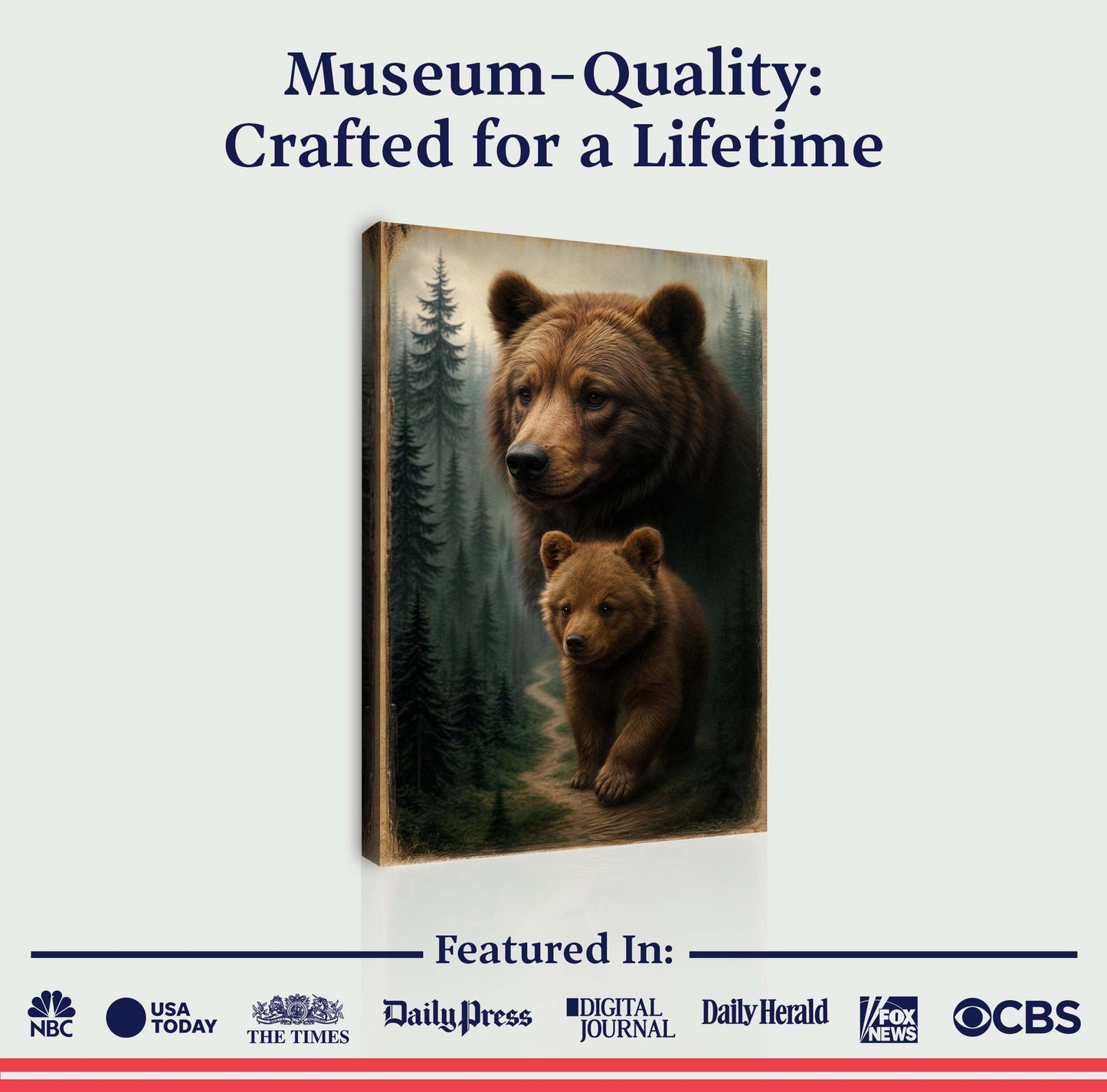 Path of the Wild Kin Bear and Cub Wall Art - Tree of Life
