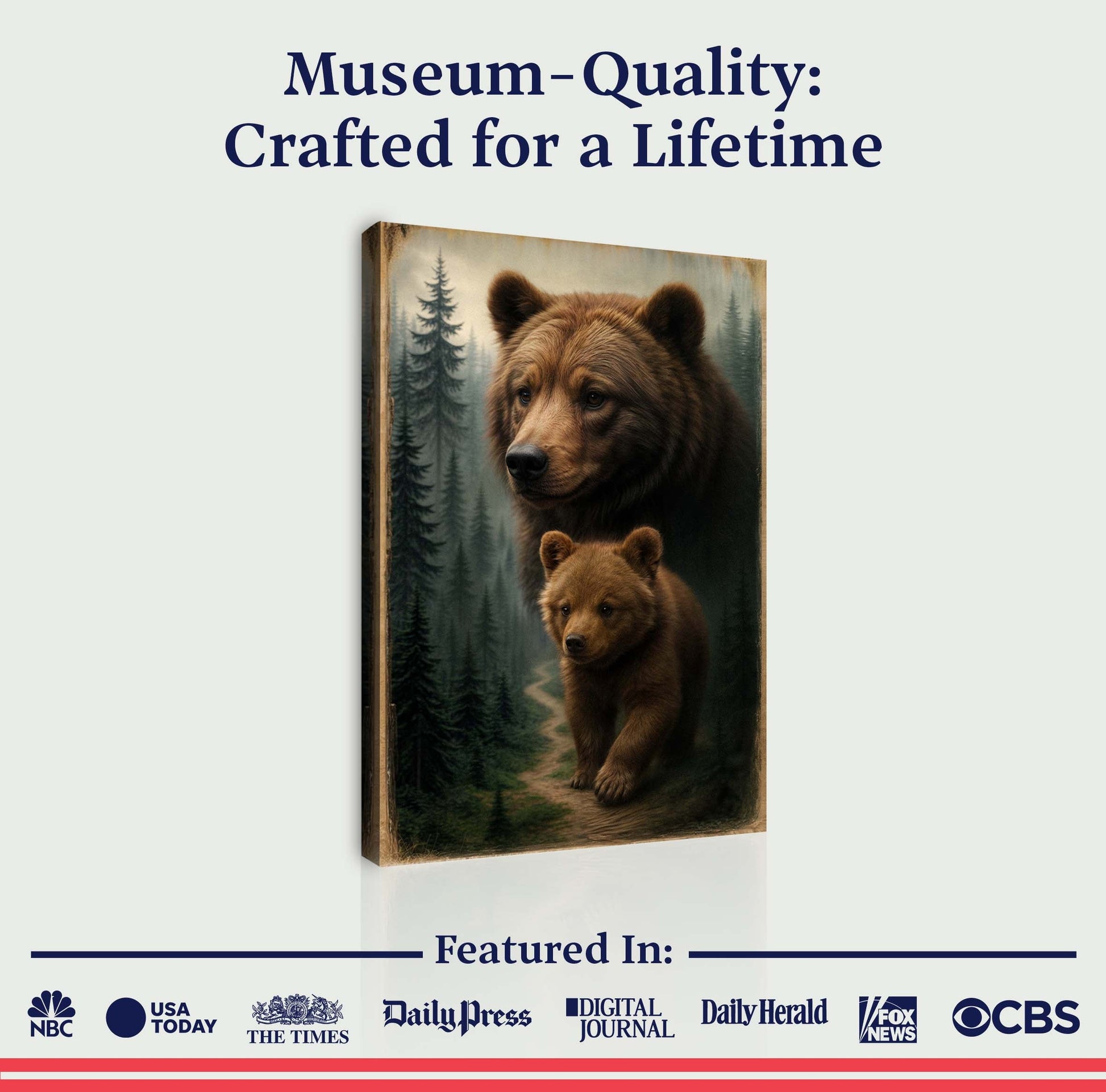 Path of the Wild Kin Bear and Cub Wall Art - Tree of Life