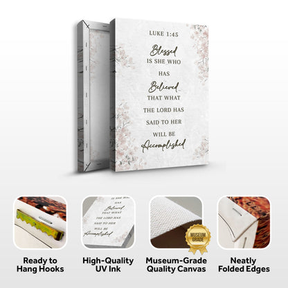Blessed Is She Who Has Believed - Luke 1:45 Faith Wall Art III - Tree of Life