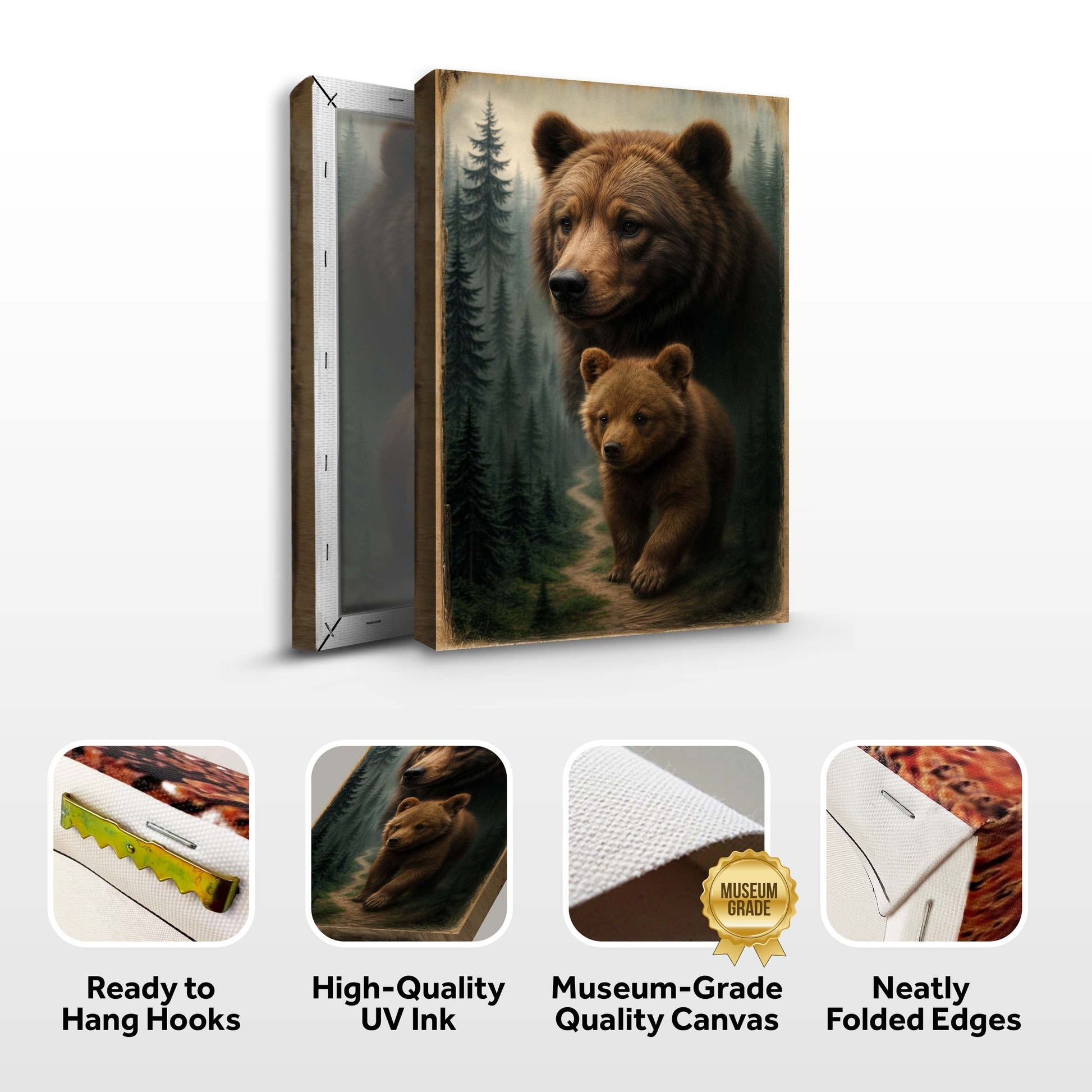 Path of the Wild Kin Bear and Cub Wall Art - Tree of Life