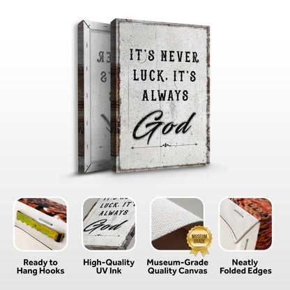 It's Never Luck, It's Always God Faith Wall Art - Tree of Life