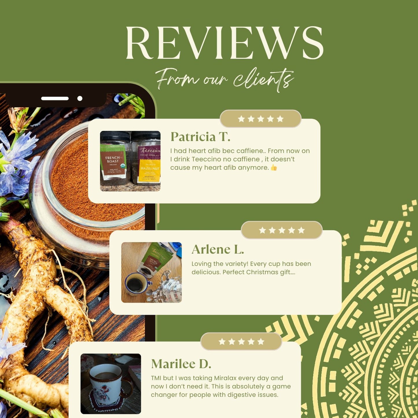French Roast Chicory Herbal Coffee - Tree of Life