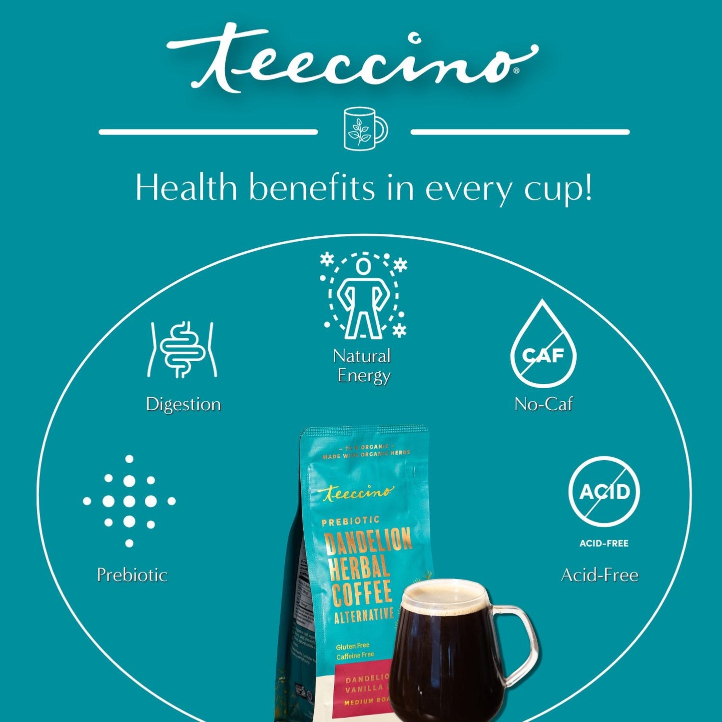 Dandelion Vanilla Nut Herbal Coffee - Tree of Life