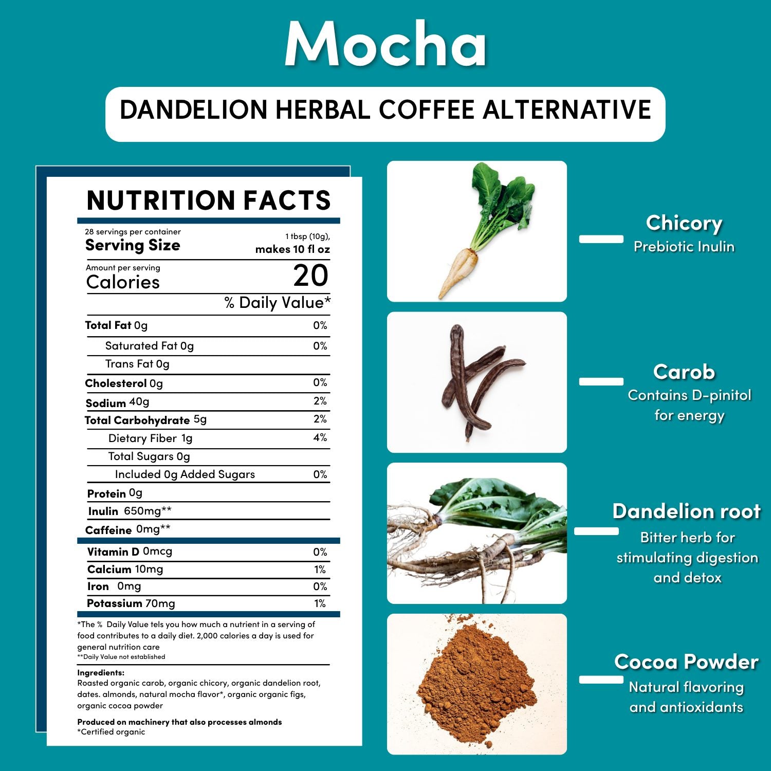 Dandelion Mocha Herbal Coffee - Tree of Life